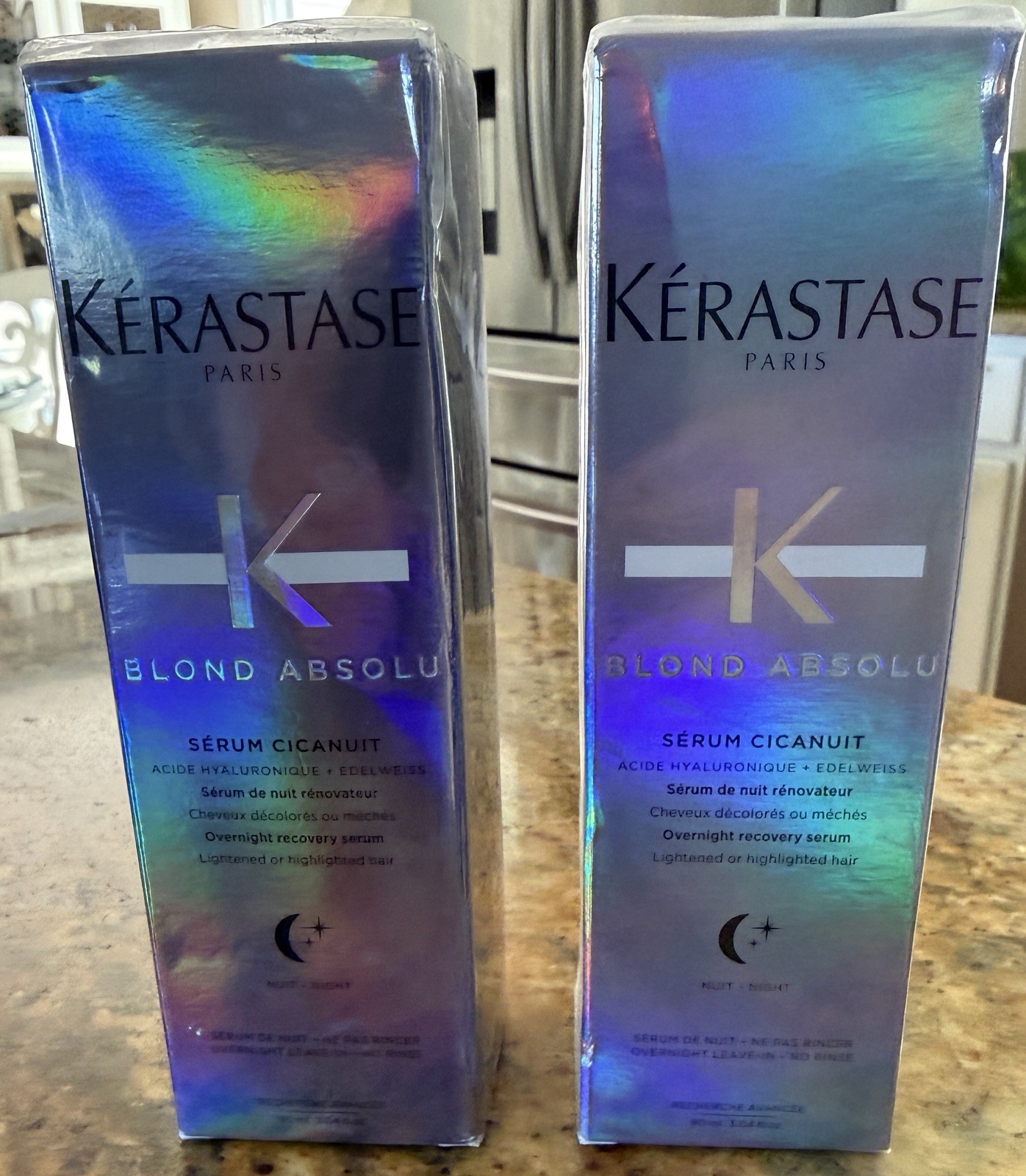 LOT Of 2NEW Kérastase Blond Absolu Cicanuit Overnight Recovery Serum 90ml Sealed