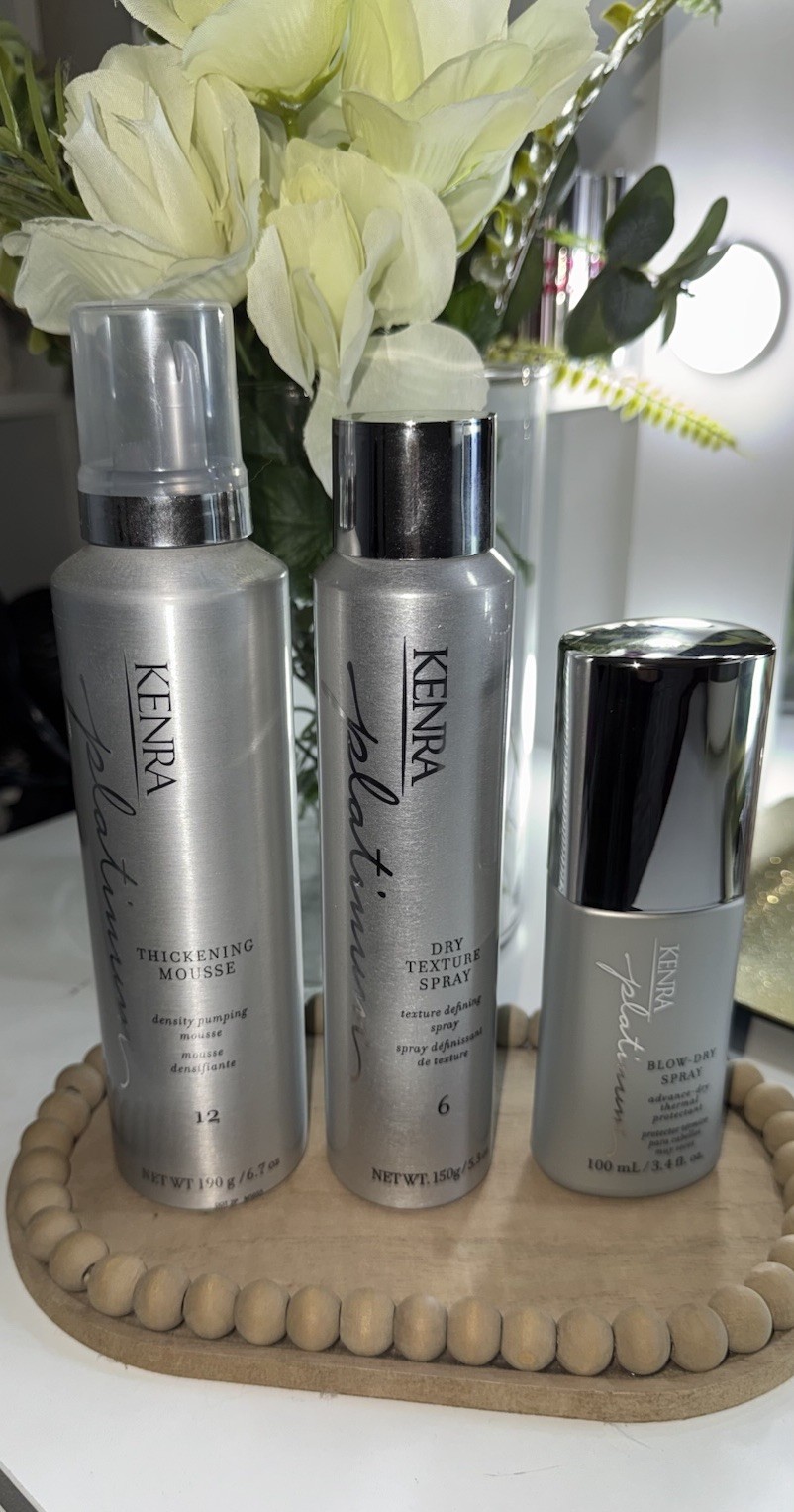 Kenra Platinum Series 3pcSet Thickening Mousse, Dry Texture & Blow-Dry Spray NEW
