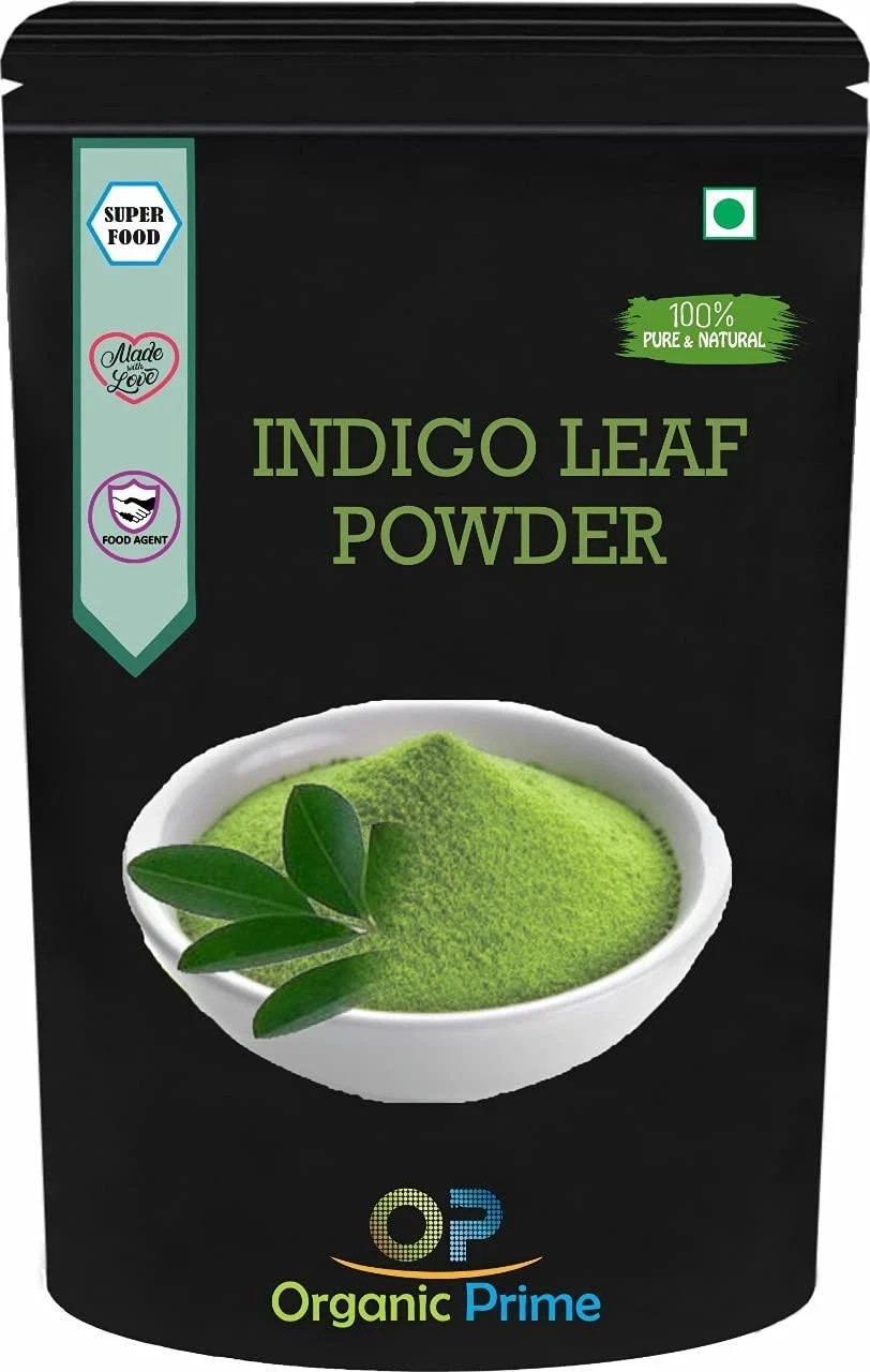 Organic Prime 100% Pure Indigo Powder for Hair Dye | Natural Black Color