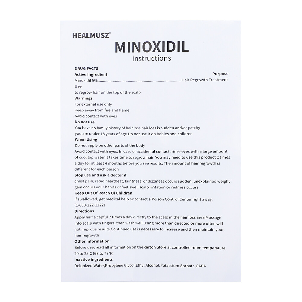 Minoxidil 5% Extra Strength for Men&Women Hair Regrowth Solution 6 Month Supply