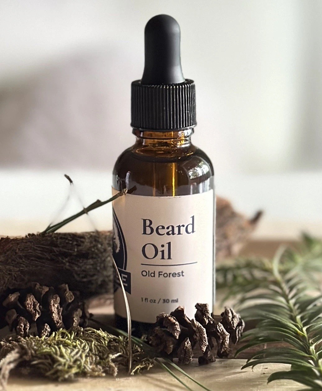 Handmade Beard Oil Natural Cedarwood Scots Pine Frankincese Made in USA