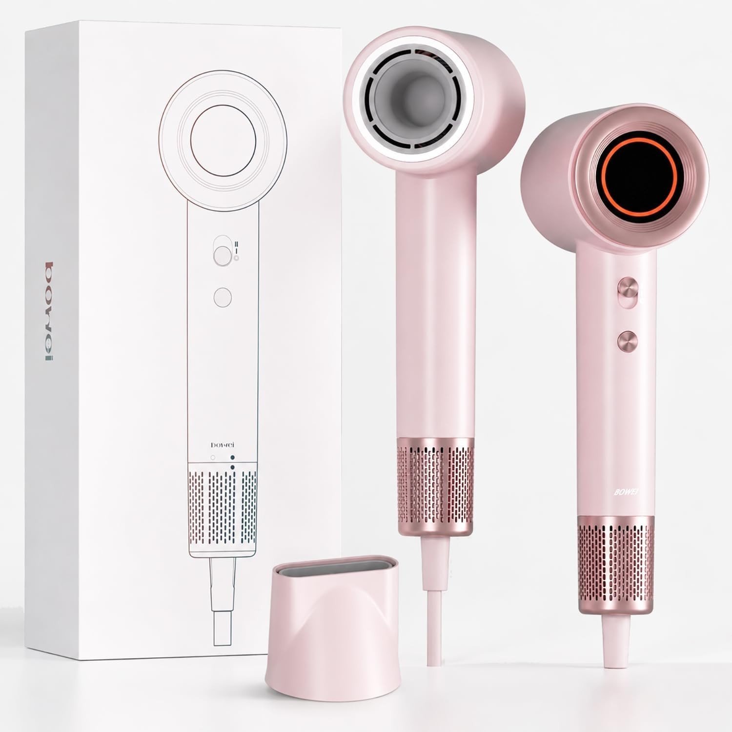 BOWEI B11 – High Speed Brushless Hair Dryer 1300W – Pink