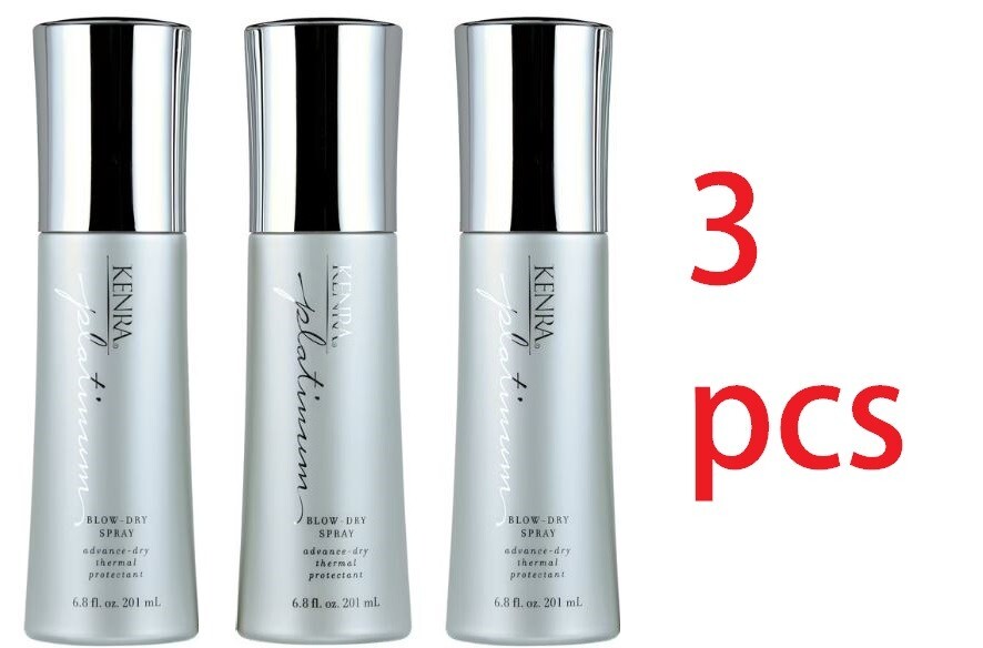 3 X Kenra Platinum Blow-Dry Spray 6.8 oz