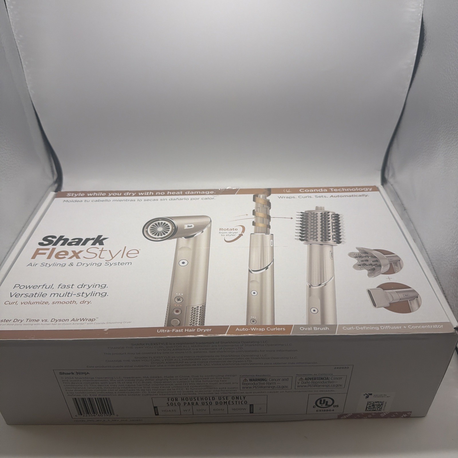 Shark FlexStyle 1300W Dryer & Multi-Styler for Curly and Coily Hair Stone HD435