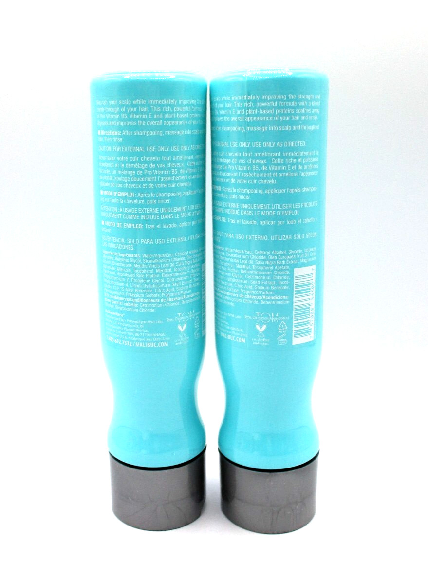 Lot/2 Malibu C Scalp Wellness Conditioner ~ 9 oz / 266 ml x 2 ~