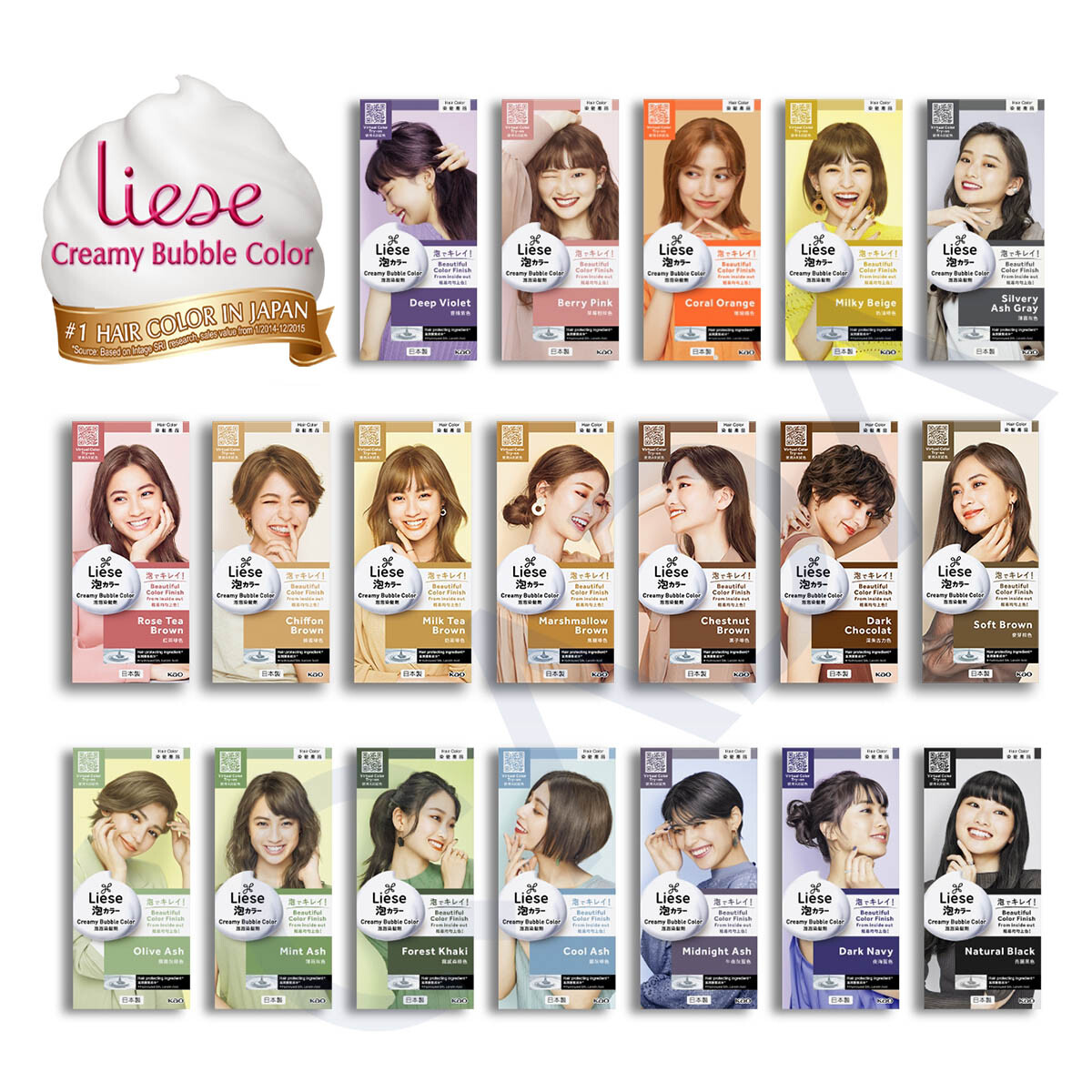 LIESE Soft Creamy Bubble Foam Hair Color Prettia Dying Kit