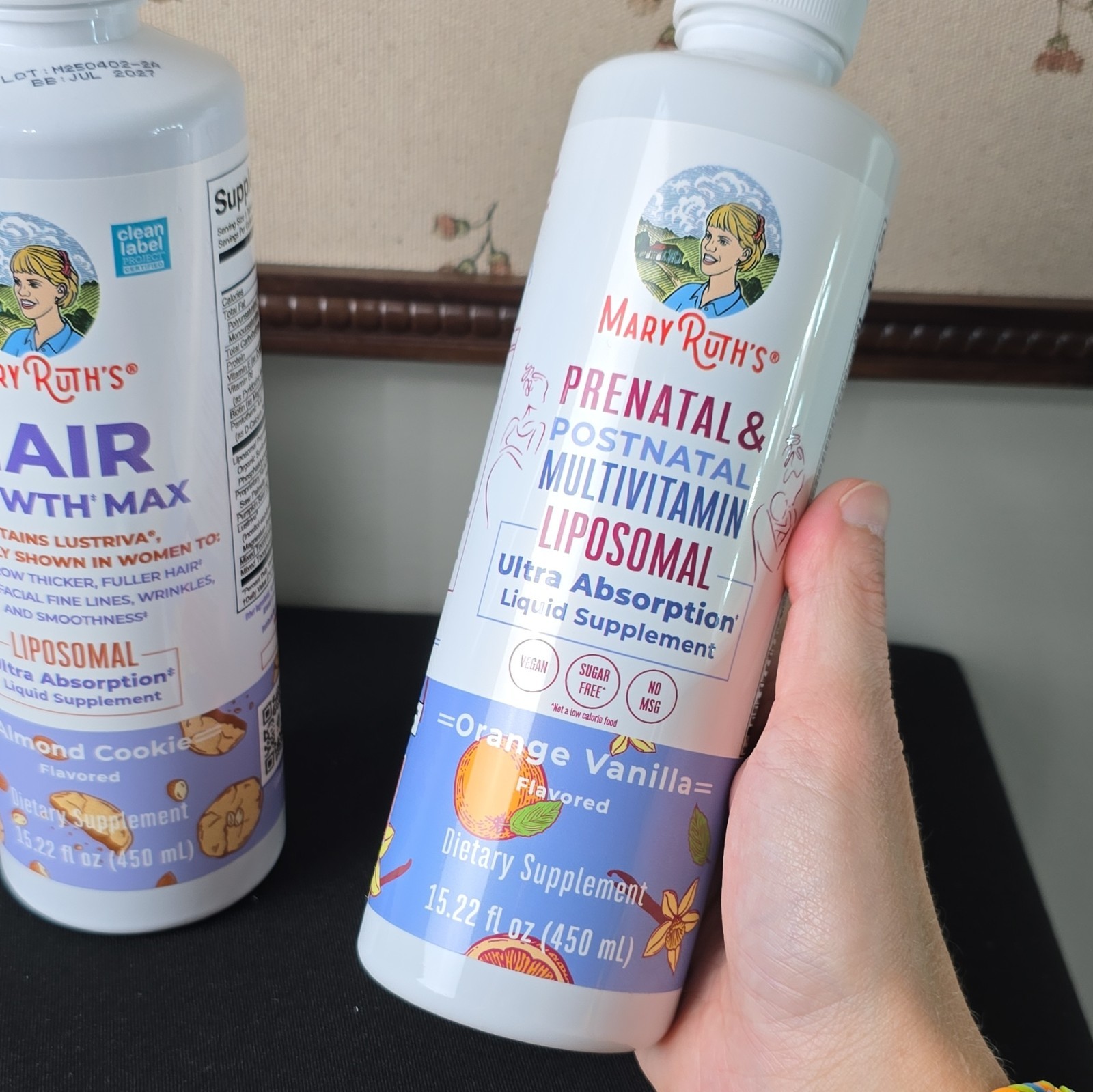 MaryRuth’s Liposomal Hair Growth Max Lustriva Liquid 15.22oz Almond Cookie