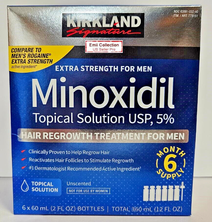 Kirkland Signature Minoxidil Topical Solution USP 5% Hair Regrowth Treatment