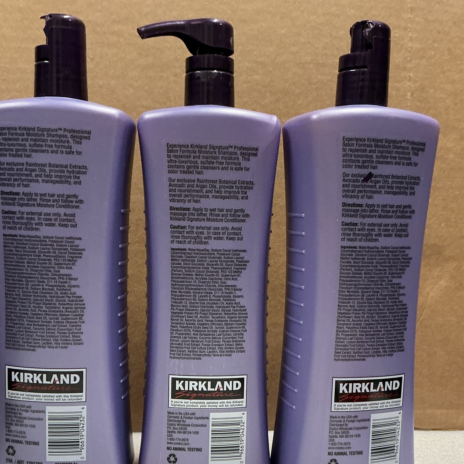 Kirkland Signature Professional Salon Formula Moisture Shampoo Vegan 33.8 fl oz
