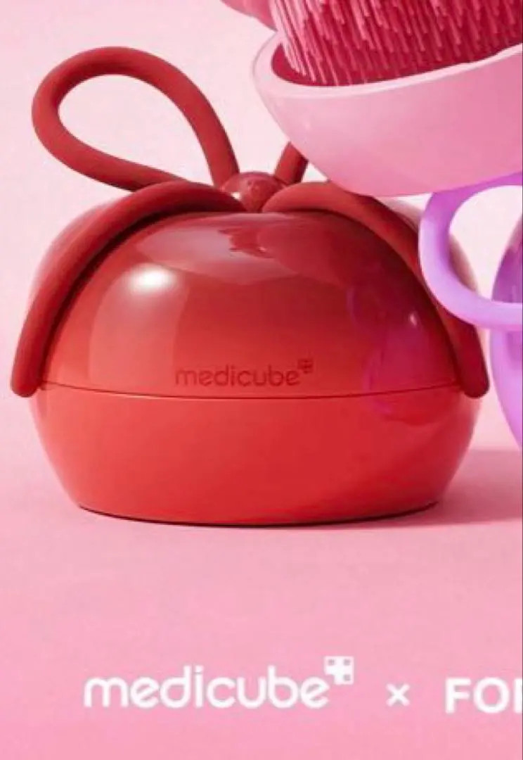 medicube x FOREVER CHERRY Ribbon Cherry Hair Brush RED Limited Edition
