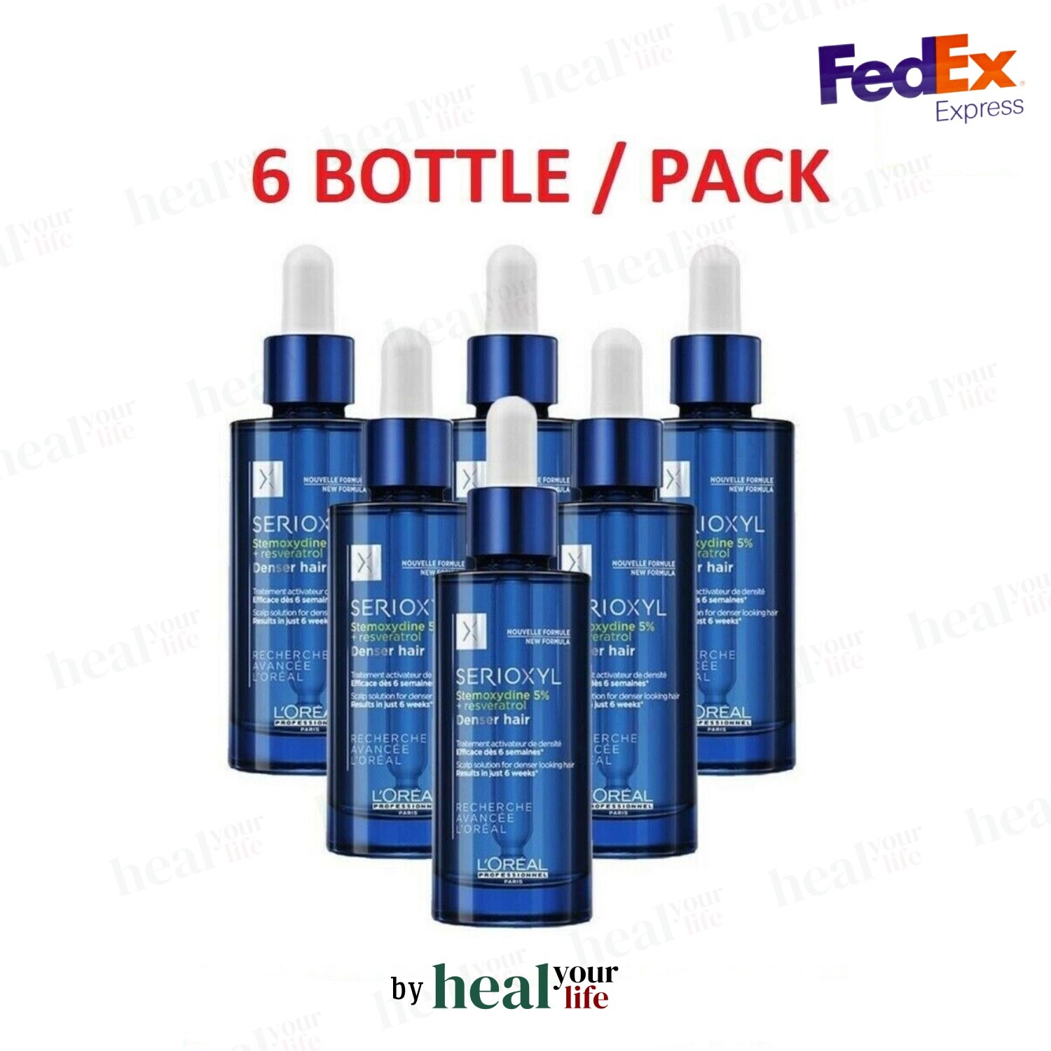 6 LOT L’Oreal Serioxyl Denser Hair Serum 90ml (6 x 90 ml) | (NEW FORMULA) |