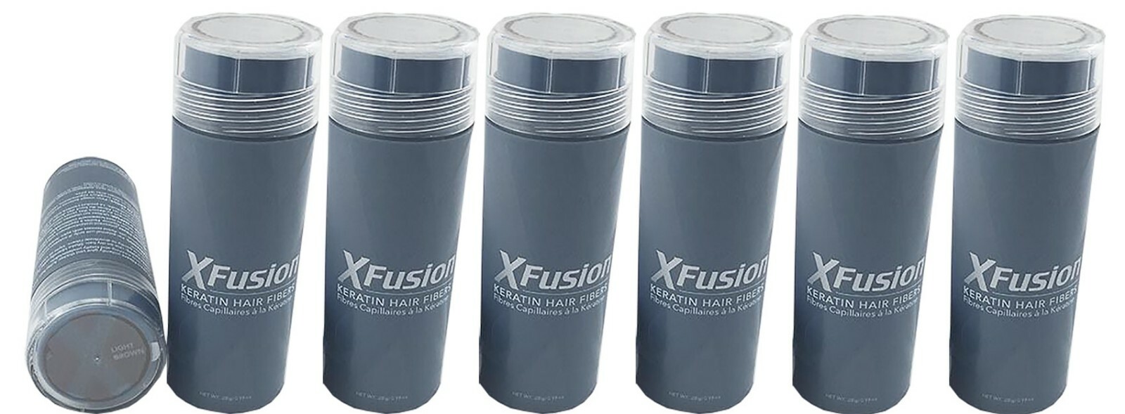 6 Bottles XFusion Keratin Hair Fibers Light Brown 28g/0.98oz
