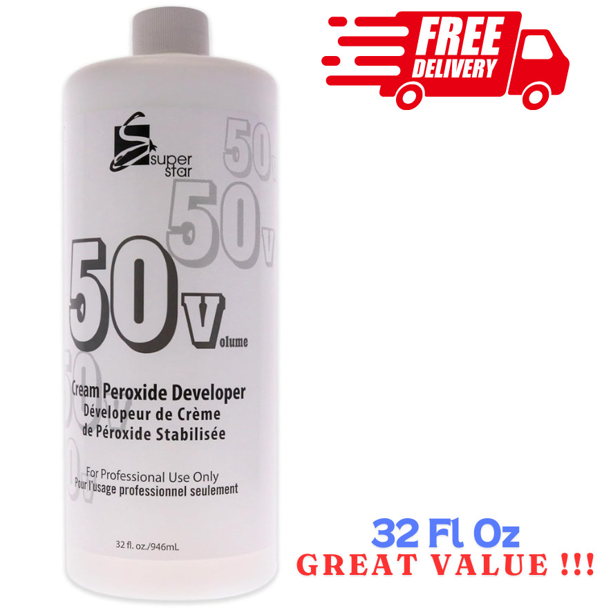 50 Volume 32 Oz Super Star Hair Bleach Peroxide Cream Developer Creme