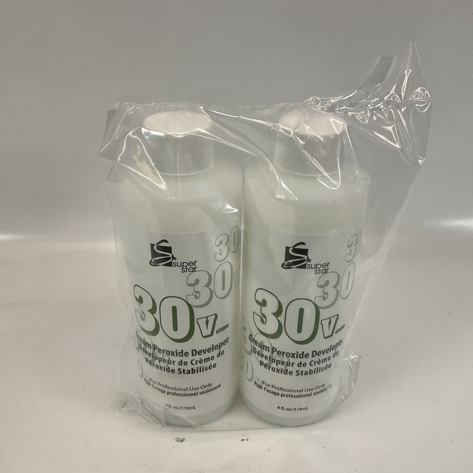 Super Star 30 Volume Creme Peroxide Developer 4fl.oz (Lot of 2) NEW