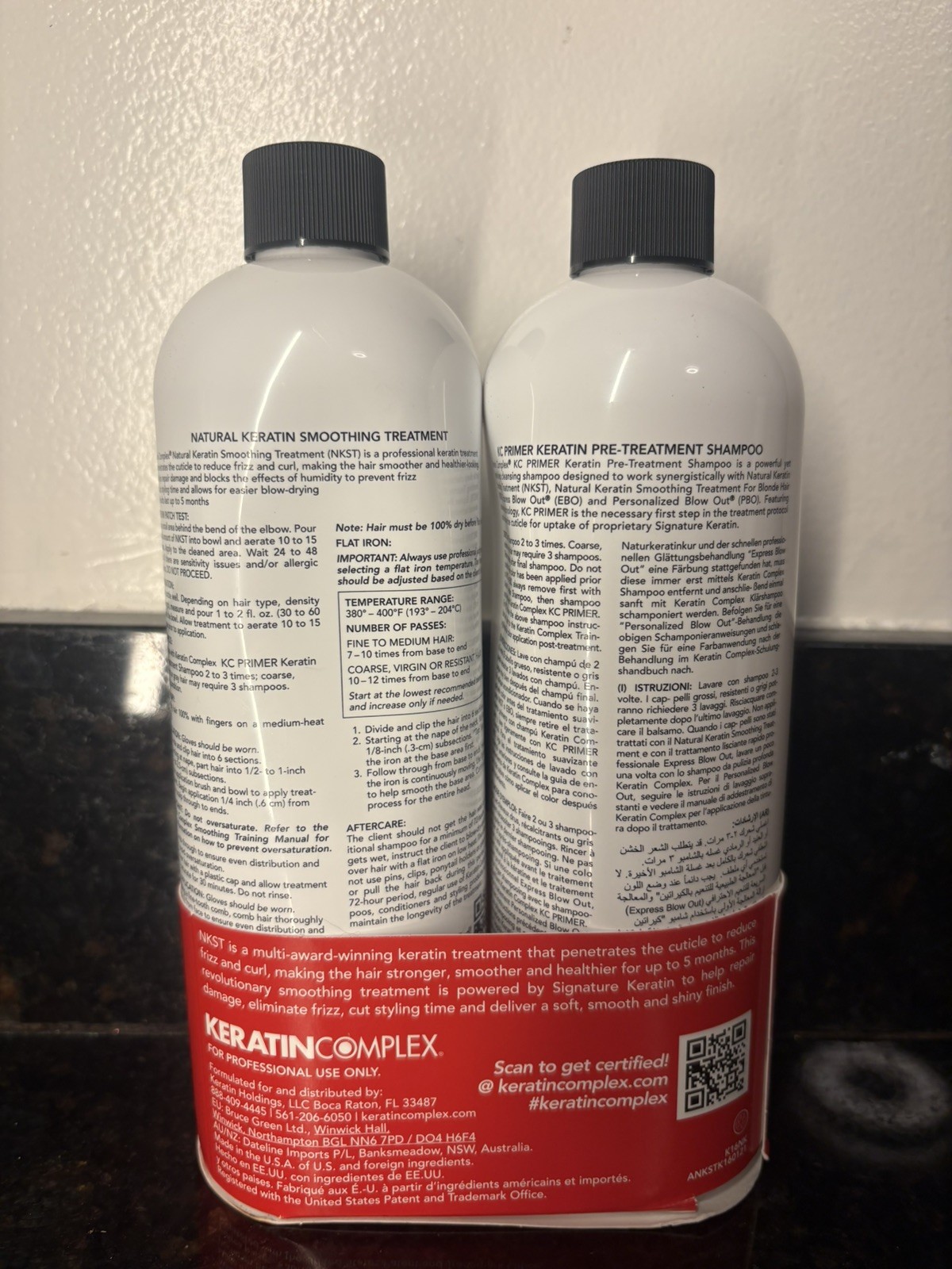 KERATIN COMPLEX KC PRIMER AND SMOOTHING TREATMENT 16.9 OZ EA. – NEW