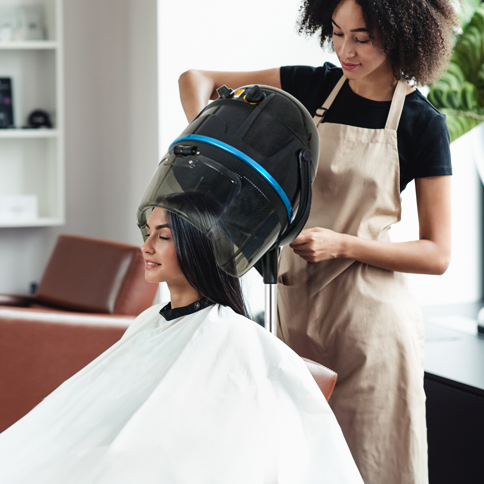 Professional 1300W Hair Bonnet Dryer Hot Perm Adjustable Height Salon Use