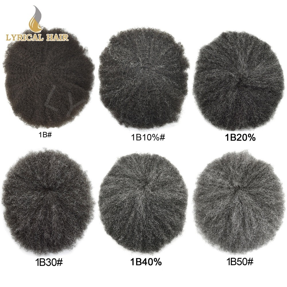 Lyrical Hair Unit For Black Men Full Lace Afro Toupee For Men Human Hair Piece