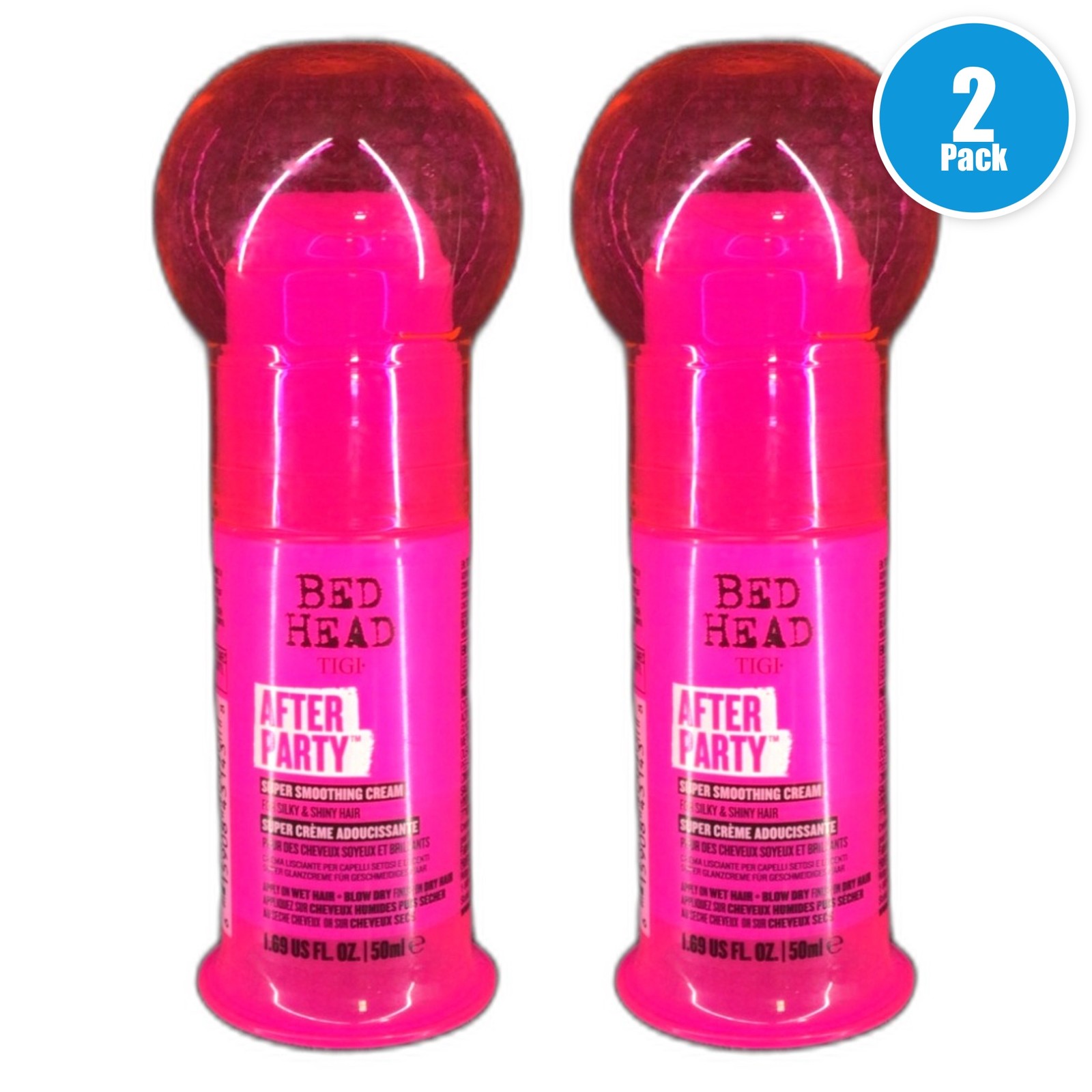 Bed Head After Party Super Smoothing Cream Anti Frizz Pack of 2 New