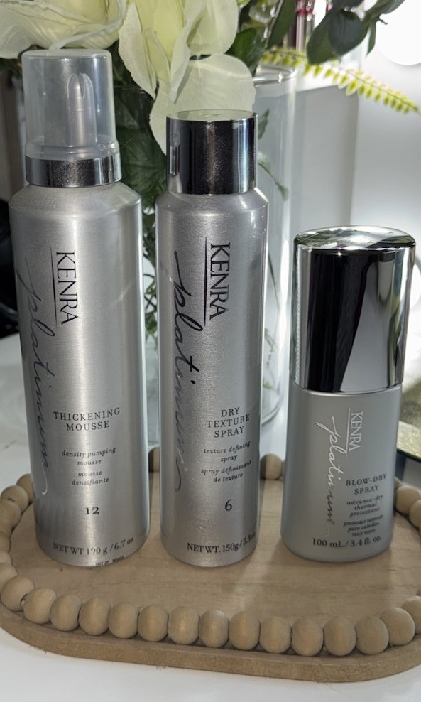 Kenra Platinum Series 3pcSet Thickening Mousse, Dry Texture & Blow-Dry Spray NEW
