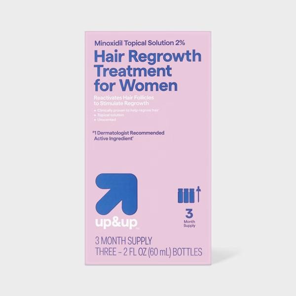 Hair Regrowth Treatment for Women – 2 fl oz each – up&up: Aluminum-Free, Paraben