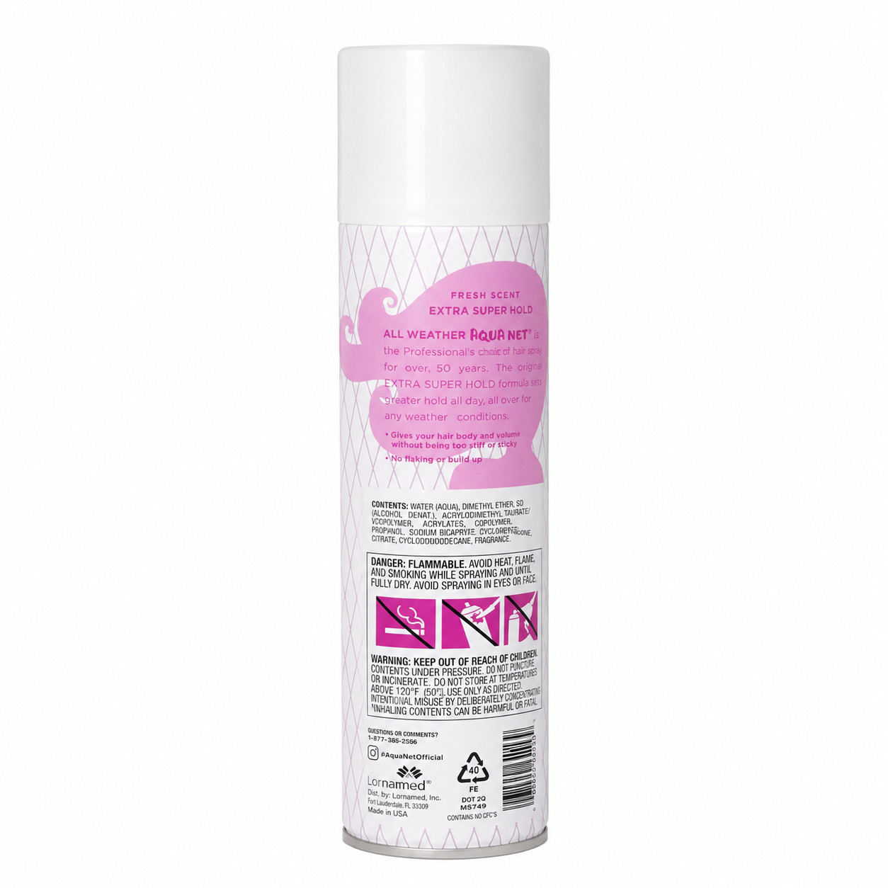 Aqua Net All Weather Extra Super Hold Fresh Scent Professional Hairspray 11 oz