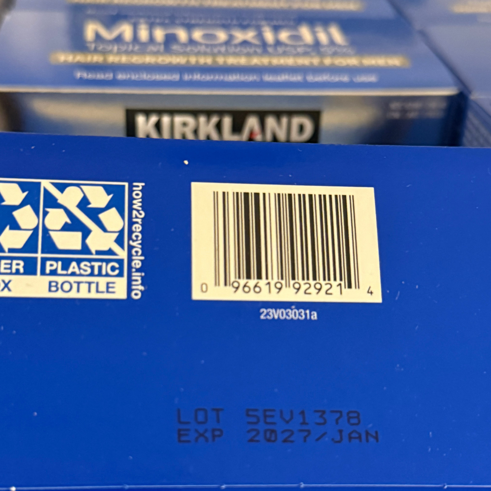 Kirkland Signature Minoxidil 5% Men Hair Regrowth Solution 6 Month Bottles
