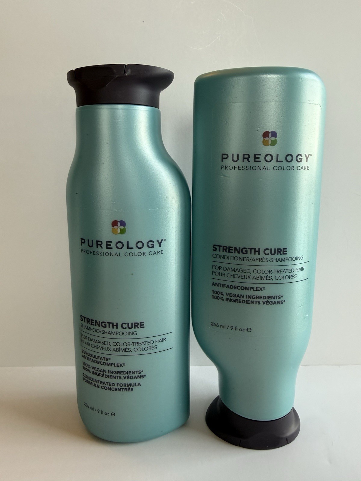 PUREOLOGY STRENGTH CURE SHAMPOO & CONDITIONER 9 oz. DUO SET fortifies & repairs