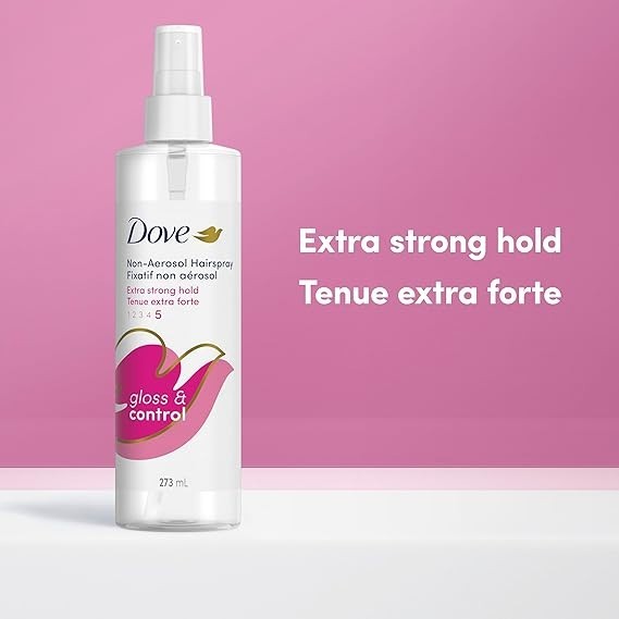 Dove Extra Hold Styling Hairspray Non-Aerosol Glossy Hold, 9.25 Oz 3 PACK