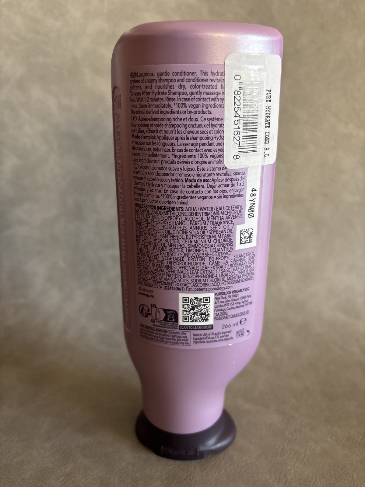 PUREOLOGY Hydrate Conditioner Antifadecomplex For Dry Color Treated Hair 9 fl oz