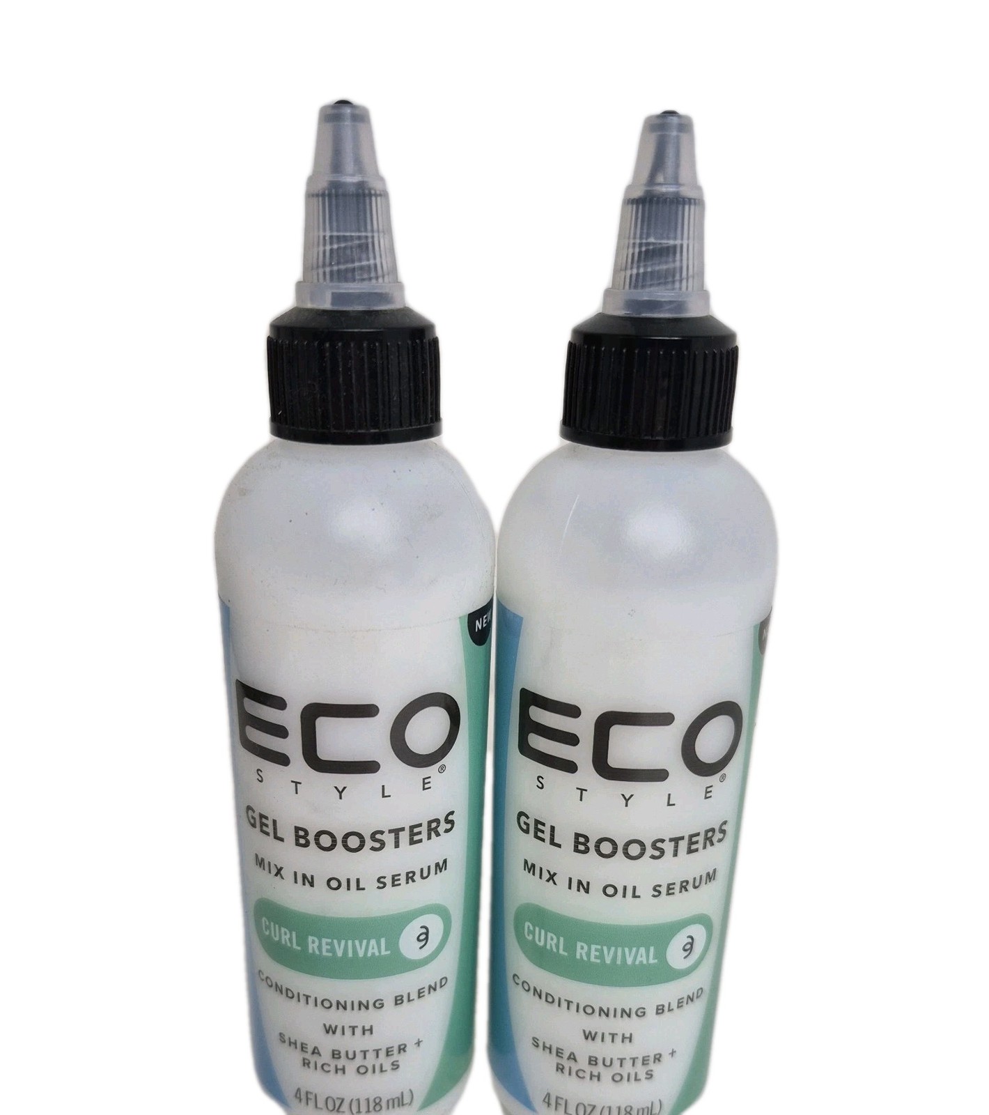 2 Bottles Eco Style curl revivial gel boosters mix in oil serum 4oz conditioning