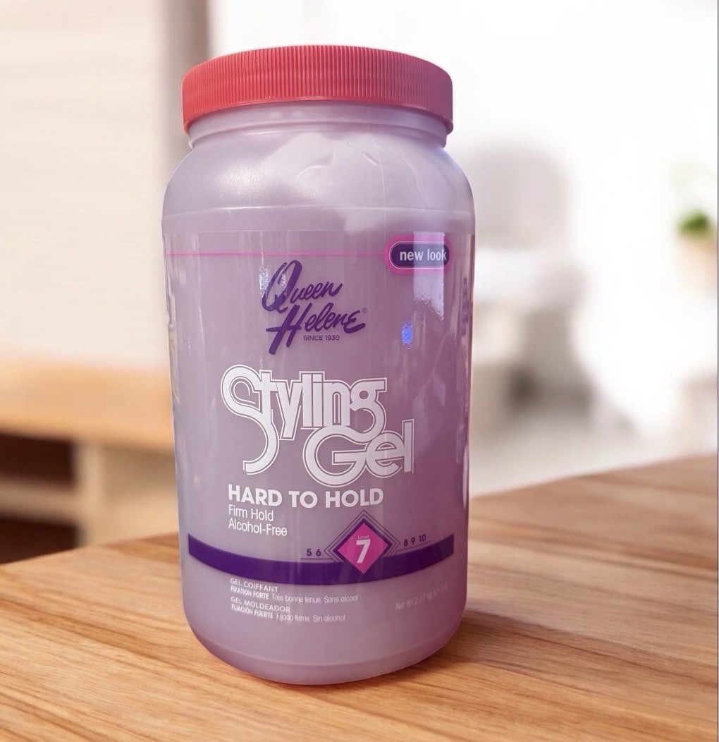 Queen Helene Hard to Hold Hair Styling Gel Level 7 Pink 5 lbs