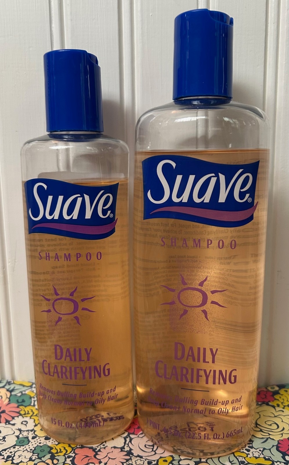 2 RARE SUAVE DAILY CLARIFYING SHAMPOO 15oz & 22.5oz DEEP CLEANING
