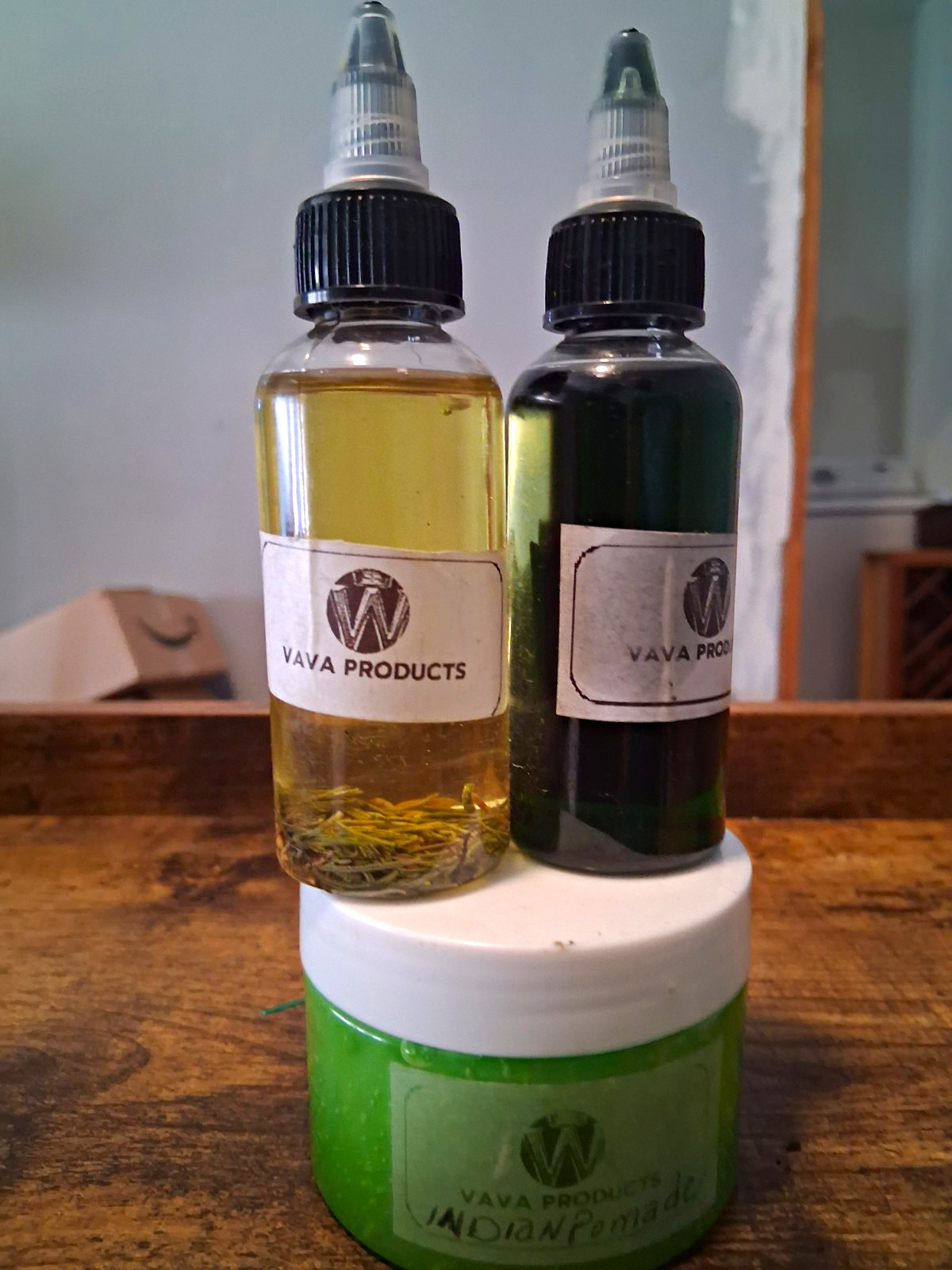 VAVA Products Hair Oil Treatment Set 2 Bottles + Hair Product Jar Oil