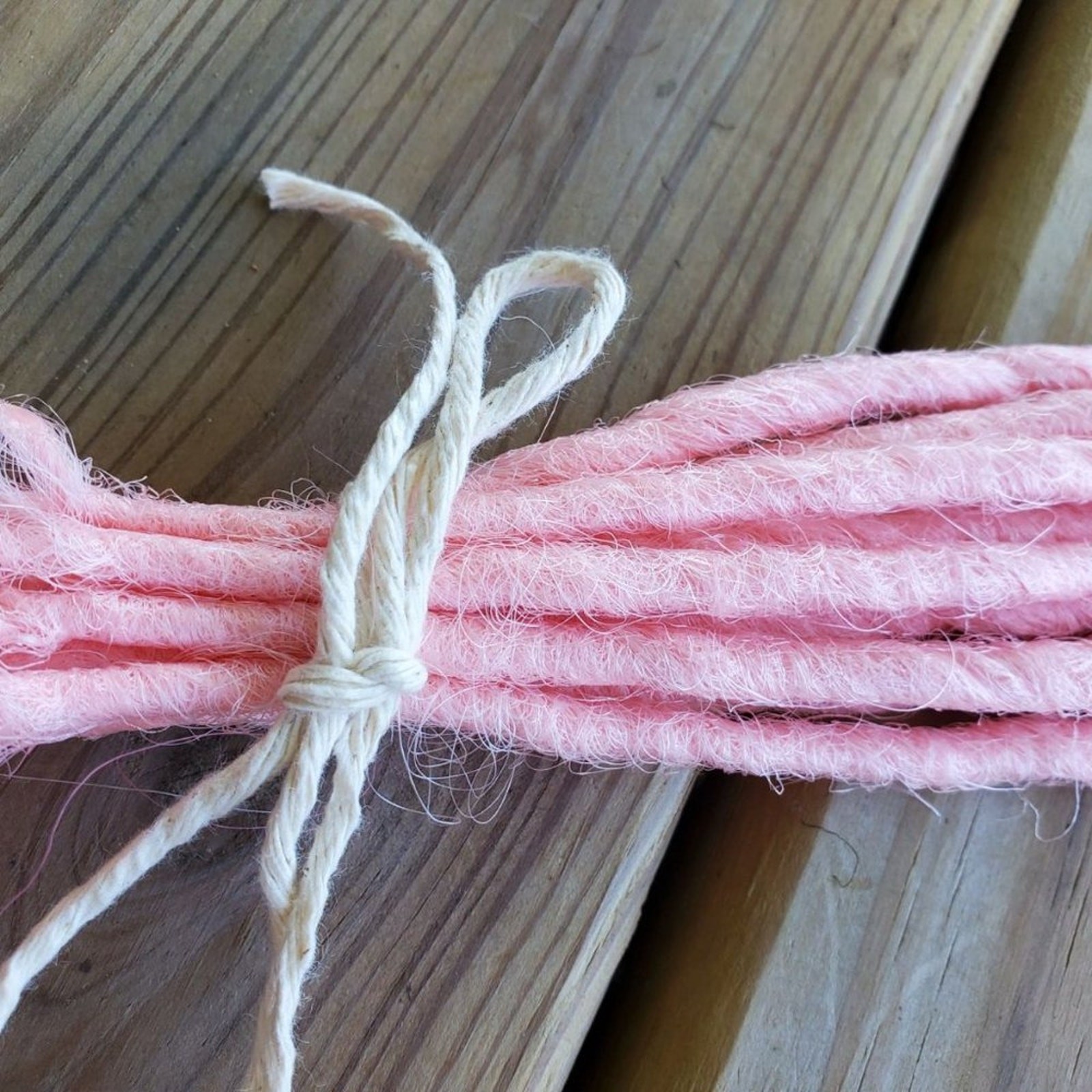 10 SE Single Ended Light Pink Dreads Dreadlock Hair Extensions NEW