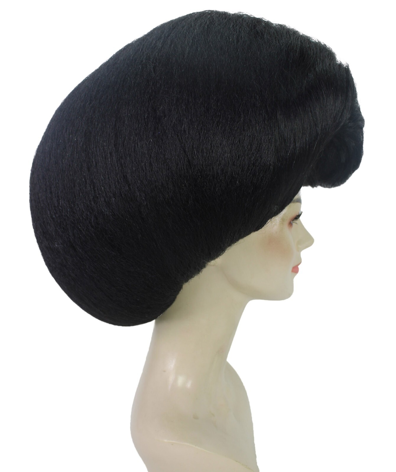 Adult Unisex Drag Queen Black-White Bouffant Wig, Non-flammable Synthetic Fiber