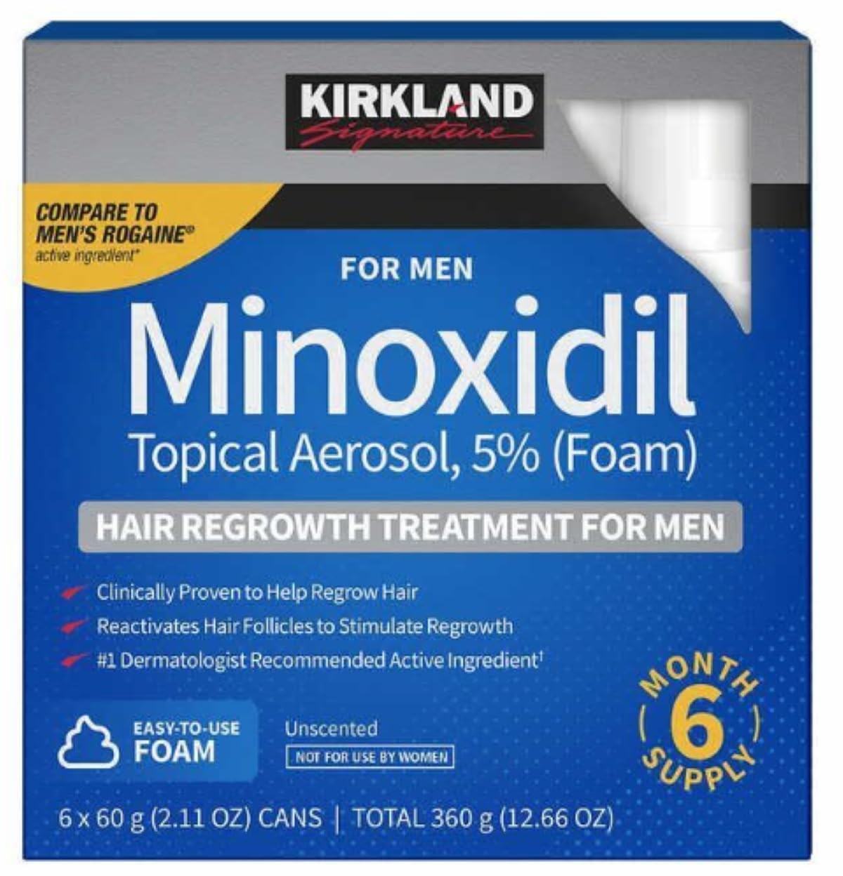 Kirkland Signature 778152 Kirkland Hair Regrowth Treatment 5% Minoxidil Foam for
