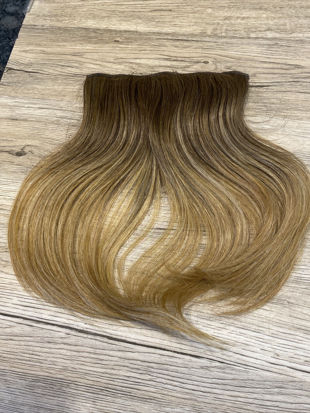 Snap in hair extensions highlighted dark blonde 13” hair extension synthetic