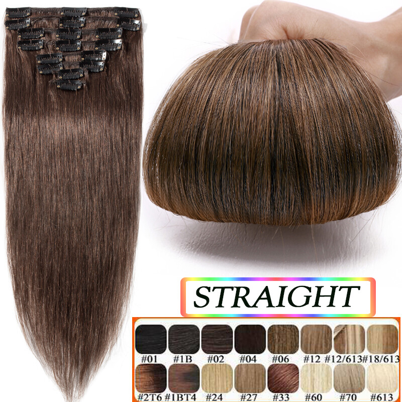 Highlight Clip In Real Remy 100% Human Hair Extensions Full Head 10″ 13″ 14″ 16″