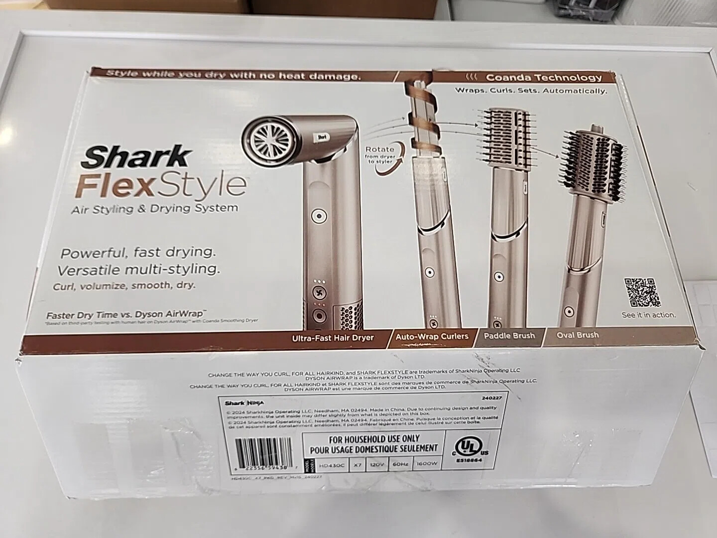 Shark Air Styling & Drying System HD430, Powerful Hair Dryer & Multi-Styler NEW