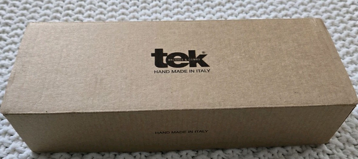 TEK Rectangular Wooden Hair Brush – Handmade in Italy – Medium to Short Hair NEW