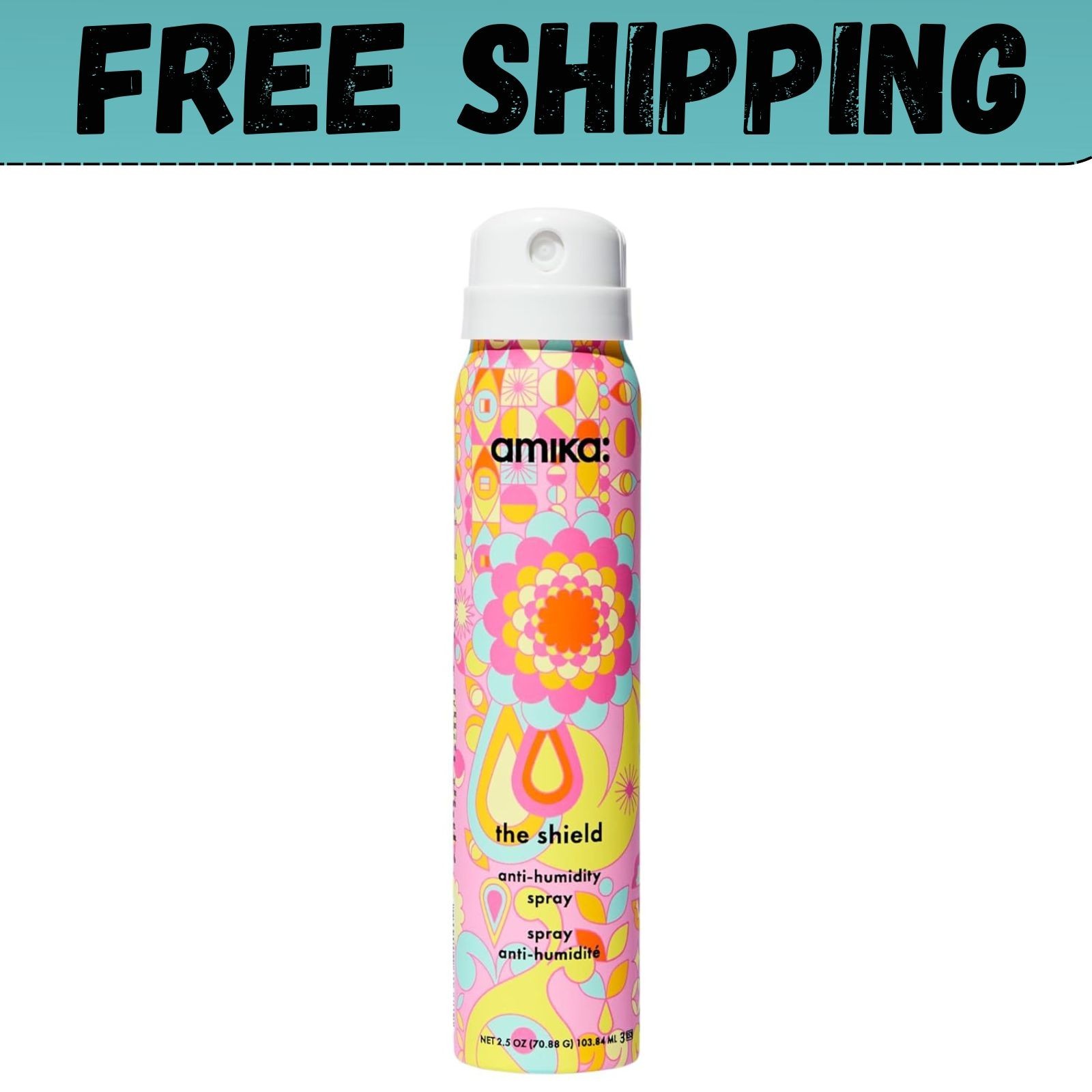 Amika The Shield Anti Humidity Heat Protection Spray with UV for Frizz Free Hair