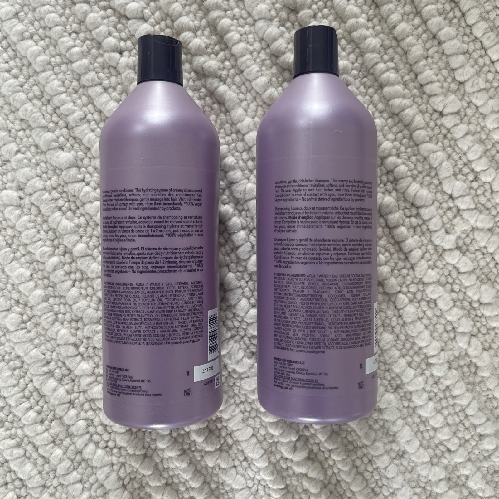 PUREOLOGY Hydrate Shampoo and Conditioner Liter Duo SET- BRAND NEW FREE SHIPPING