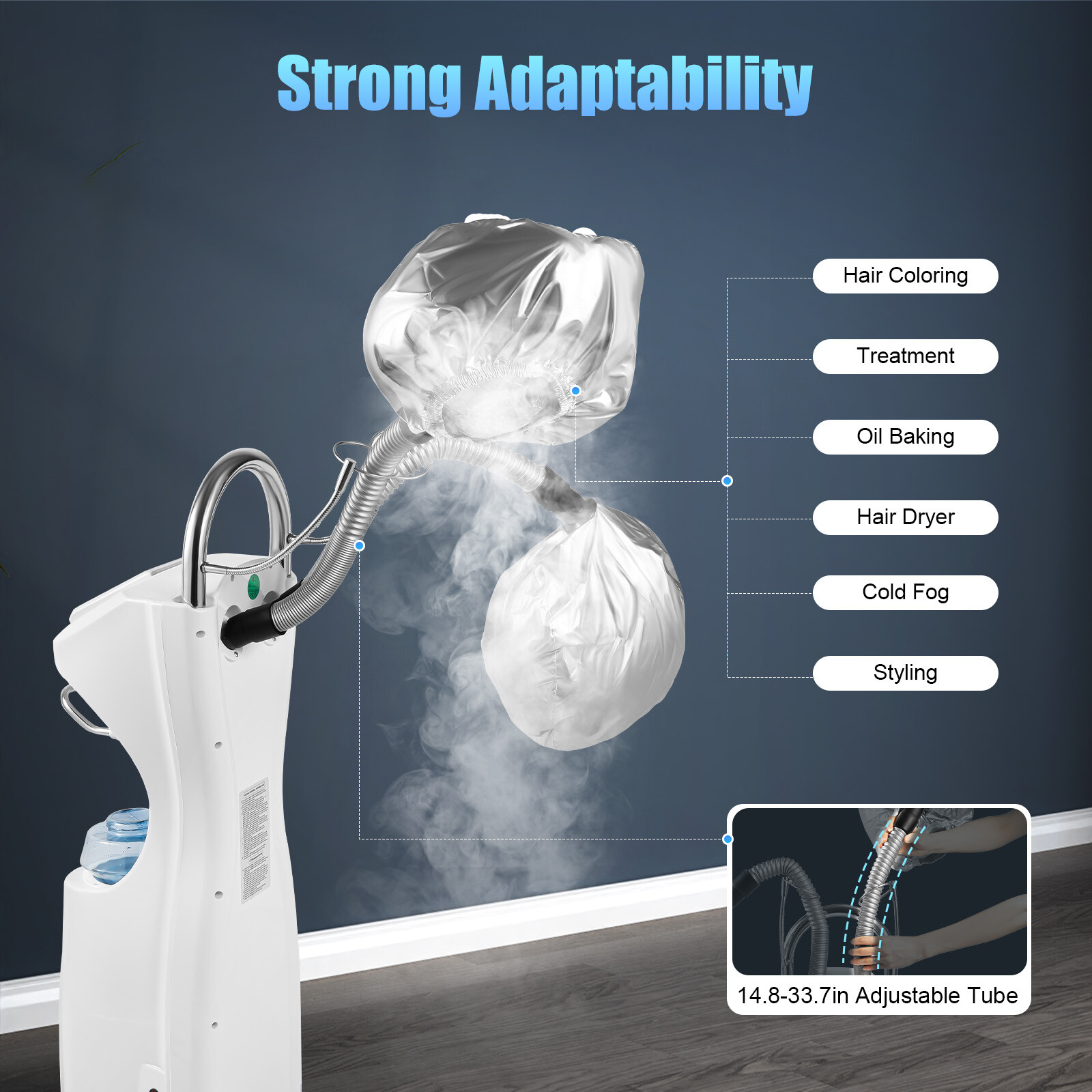 Stand Hair Steamer Hair Dyeing Oil Treatment Machine Hairdress Salon SPA Beauty