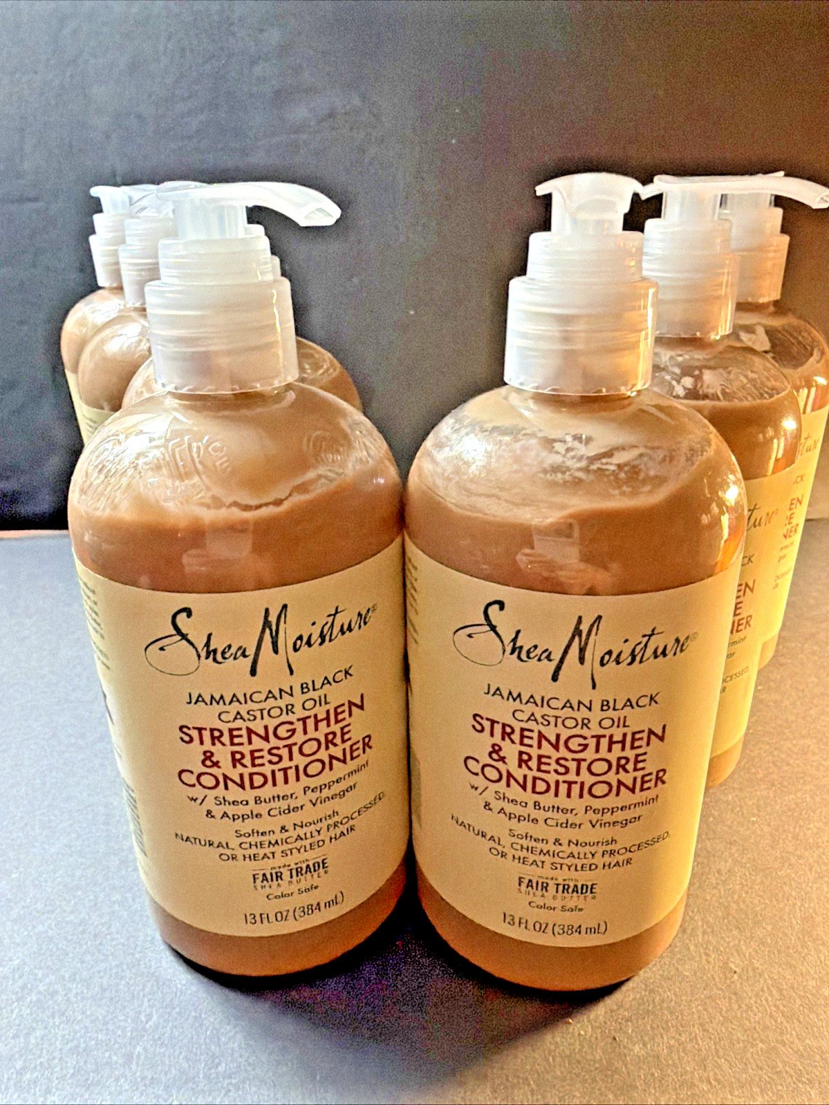 LOT(11) SHEA MOISTURE JAMAICAN BLACK CASTOR OIL SHAMPOO & CONDITIONER 13 FL OZ