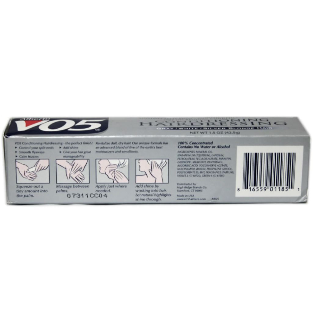 Alberto VO5 Gray/White/Silver Blonde Conditioning Hairdressing 1.5oz (3 Pack)