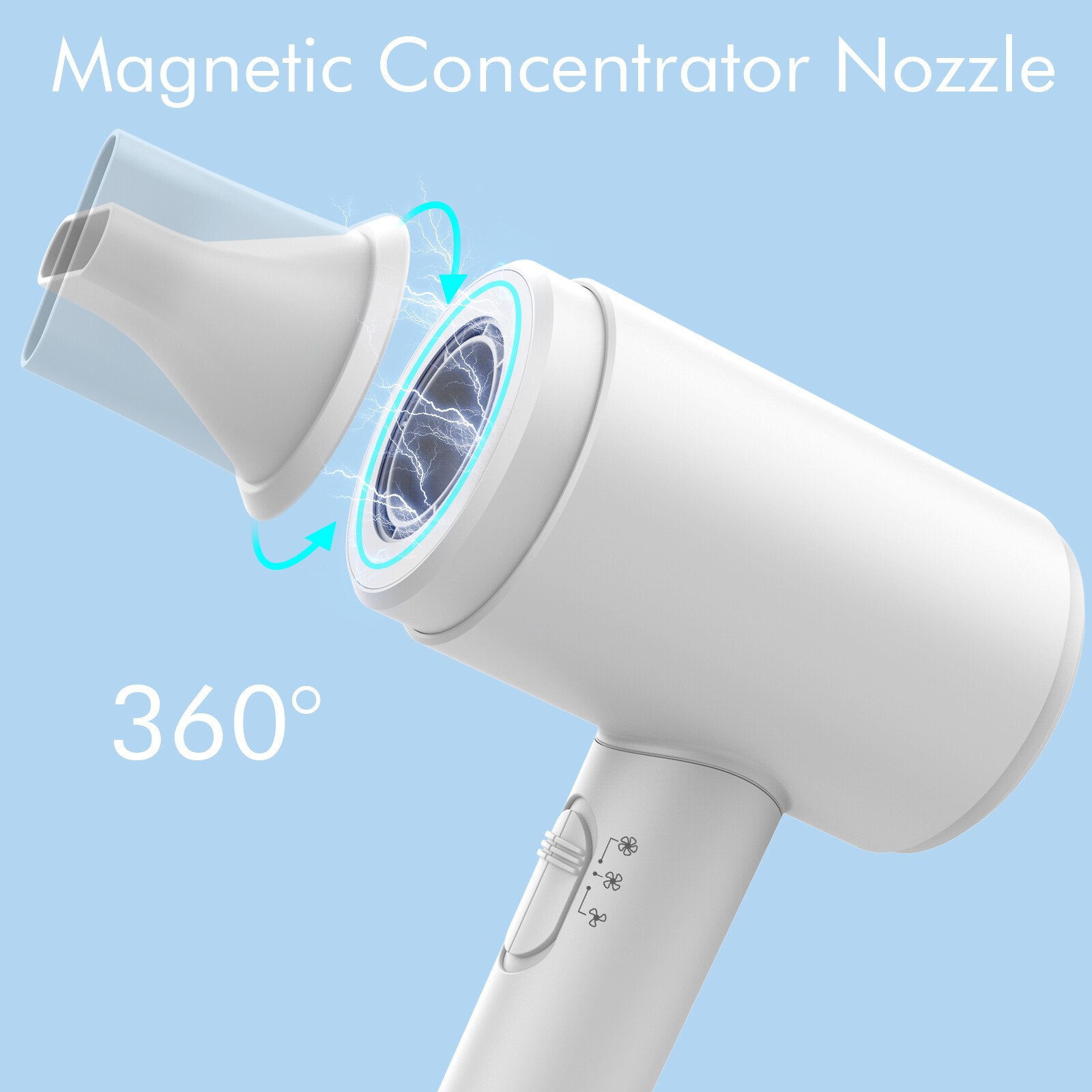 Lylux Cordless Hair Dryer, Low-Heat Blow Dryer with 110, 000 RPM Brushless Motor