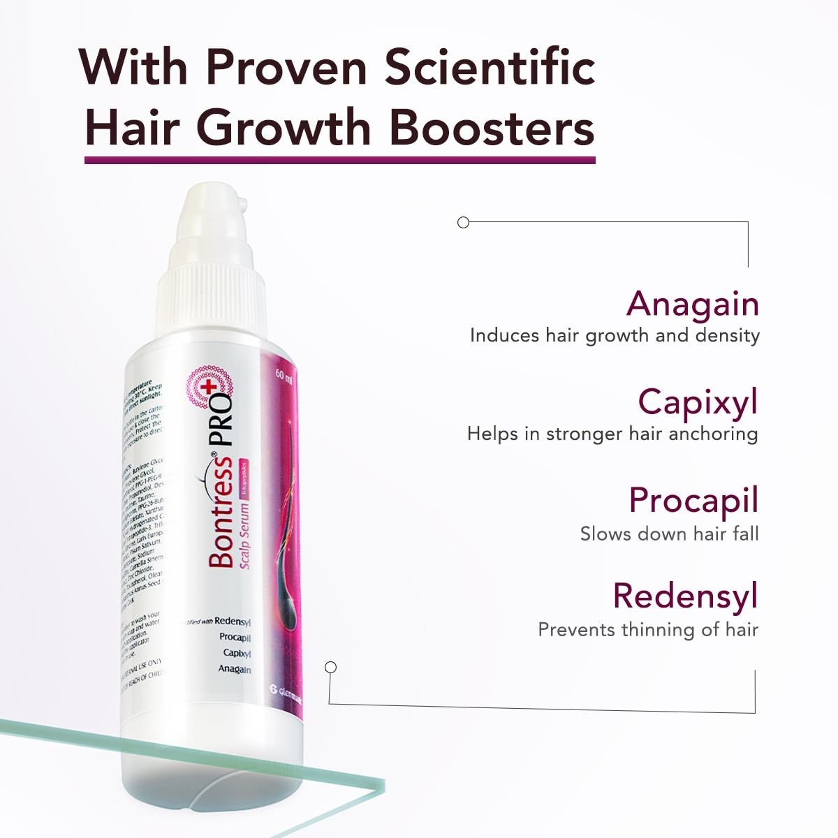 Bontress PRO+ Scalp Serum Dermat recommended Hair Growth in 28 Days 60ml