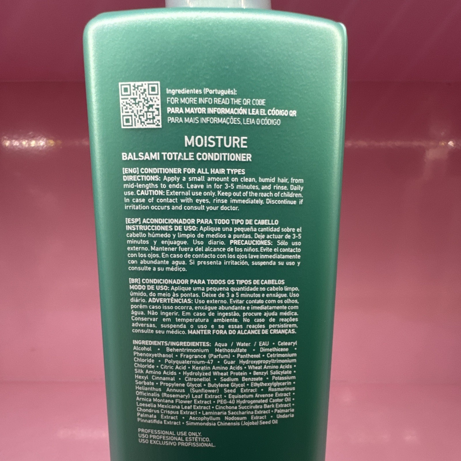 Tec Italy Moisture Balsami Totale Conditioner Paraben-Free Keratin 33.81