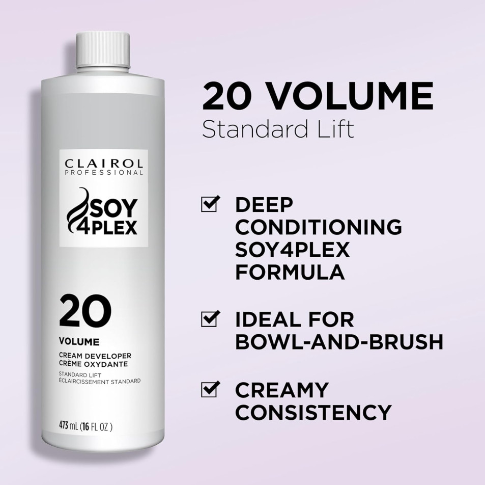 Clairol Professional Crème Permanente 20 volume Hair Developer, 16 oz. – Packagi