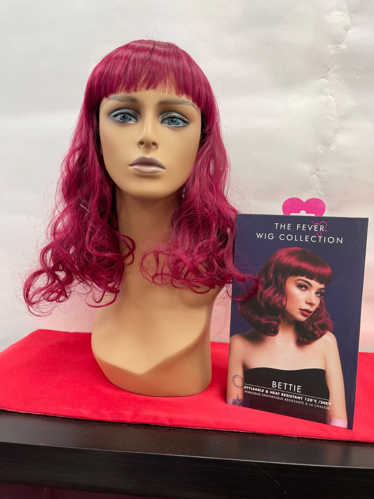 The Fever Wig Collection Bettie Wavy Shoulder Lenght 13in Plum